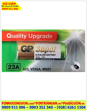 GP23AF-2C5, Pin Remote GP 23AE High Voltage Super Alkaline 12v chính hãng, Chữ Tiếng Anh (MẪU MỚI)
